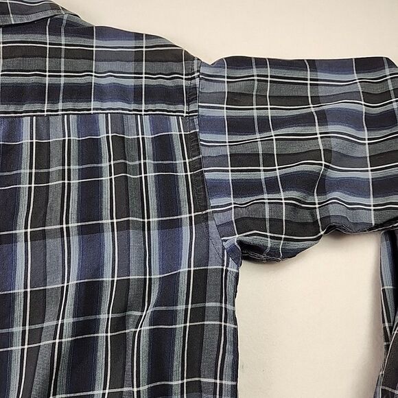 Patagonia Mens Organic Cotton Long Sleeve Button Down Shirt Medium Blue Plaid - Picture 10 of 10